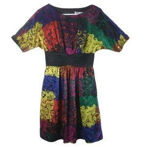 Trina Turk Women's Silk Mini Dress Multicolor Jewel Tone Size 0 Fosse Style